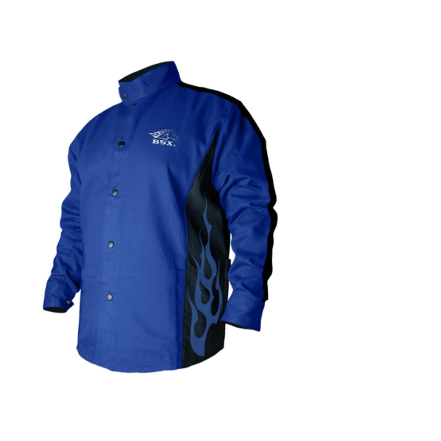 Revco Large Flame-Resistant Welding Jacket - Spark Blocking Blue Workwear