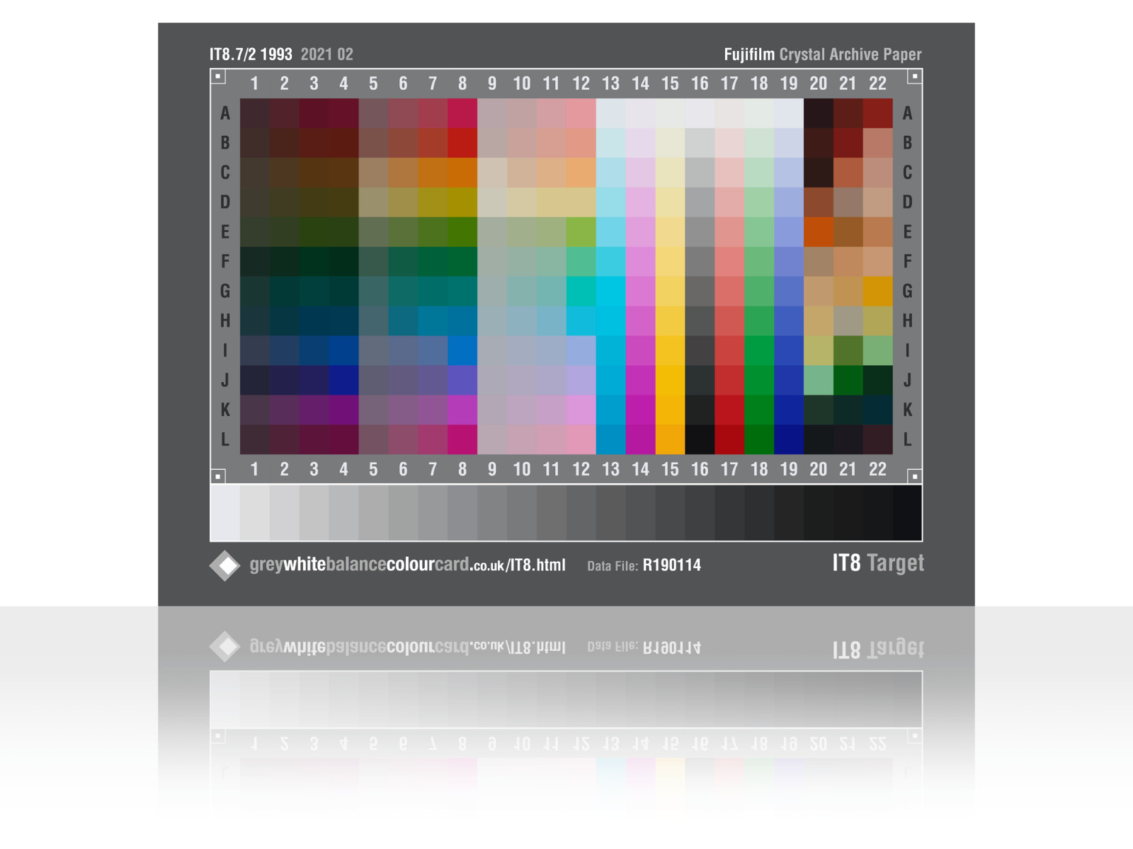 IT-8 Pro Target Scanner Calibration - IT8.7/2 - Fuji Reflective_8x6