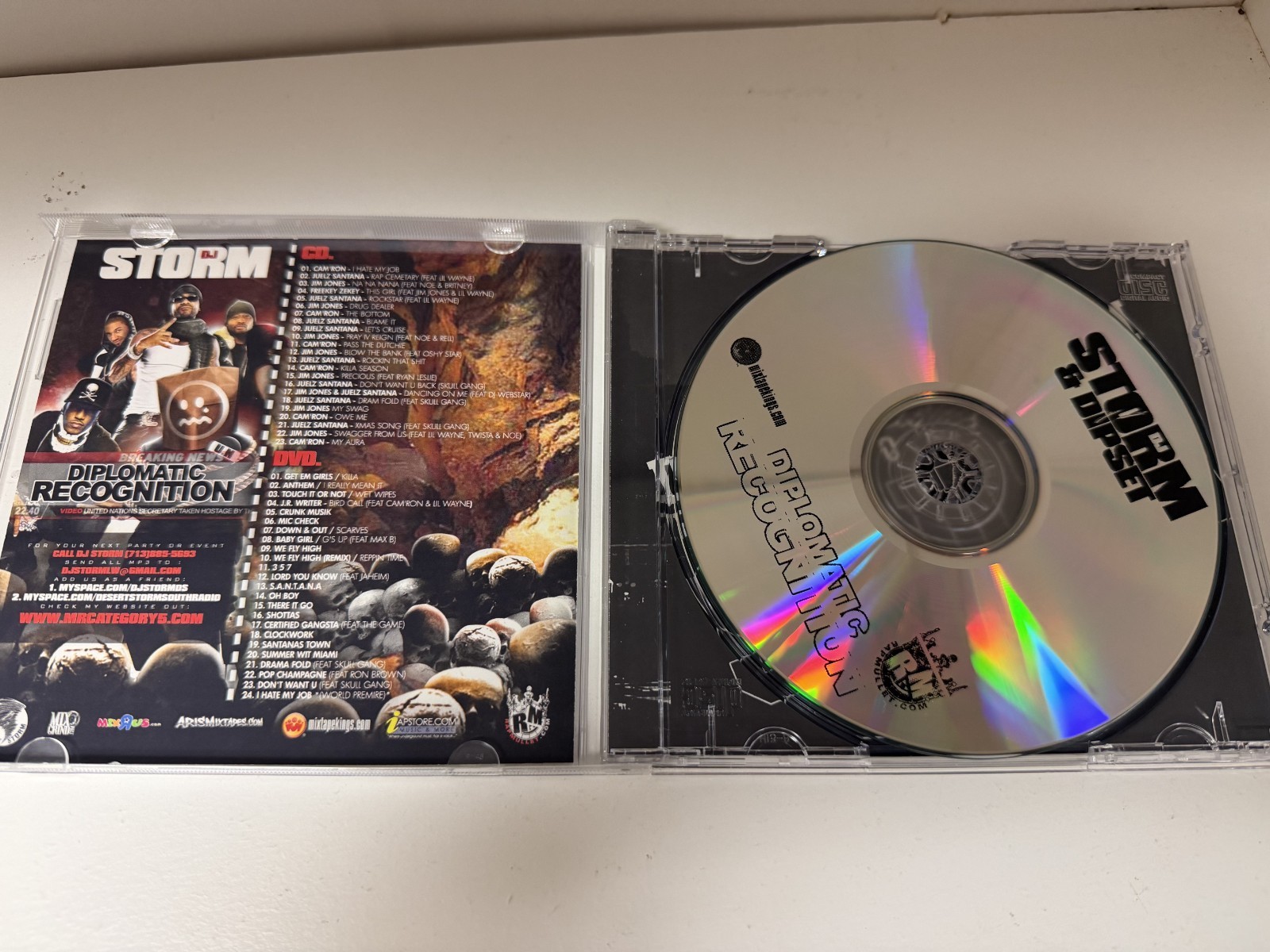 DJ STORM DIPSET DIPLOMATIC RECOGNITION MIXTAPE MIX CD DVD 2 DISC SET COMBO