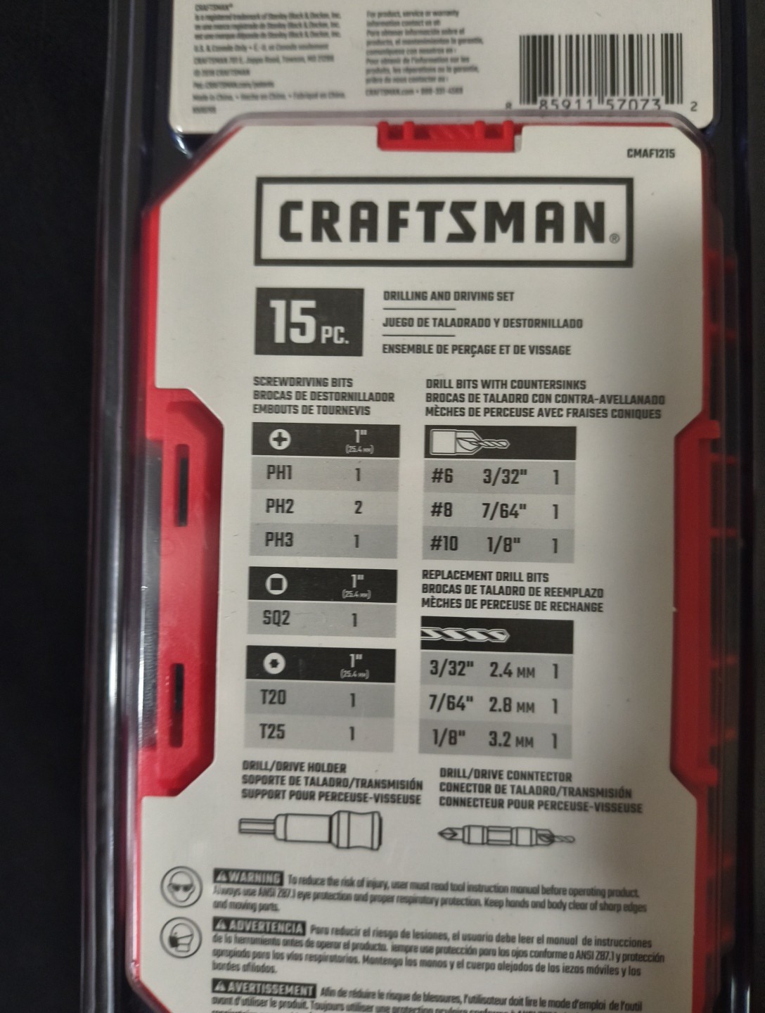 Craftsman Tools Drilling & Driving Set 15pc Great Christmas Gift! CMAF1215