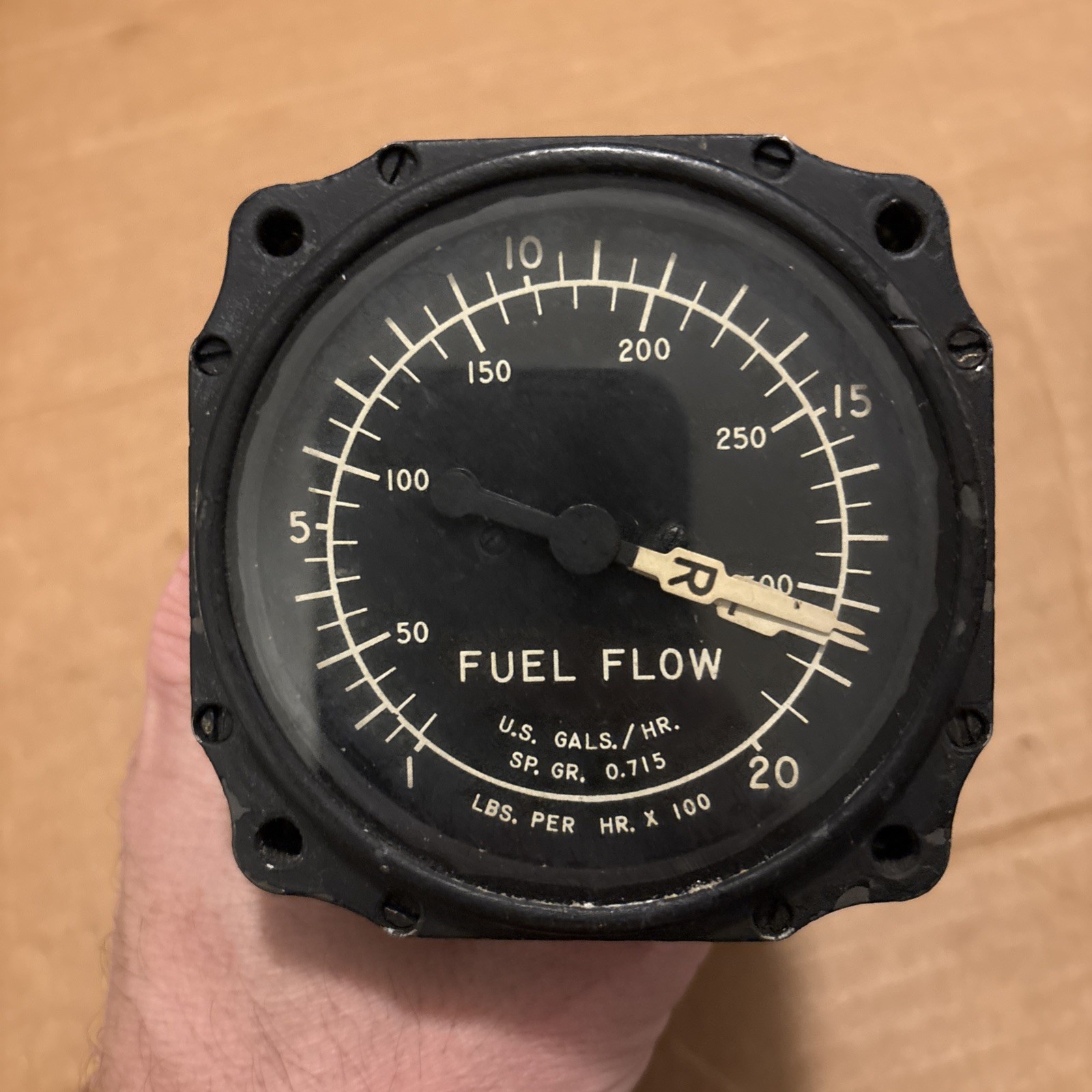 VINTAGE BENDIX FUEL FLOW INDICATOR P/N 6007-38 PIONEER INSTRUMENT Untested