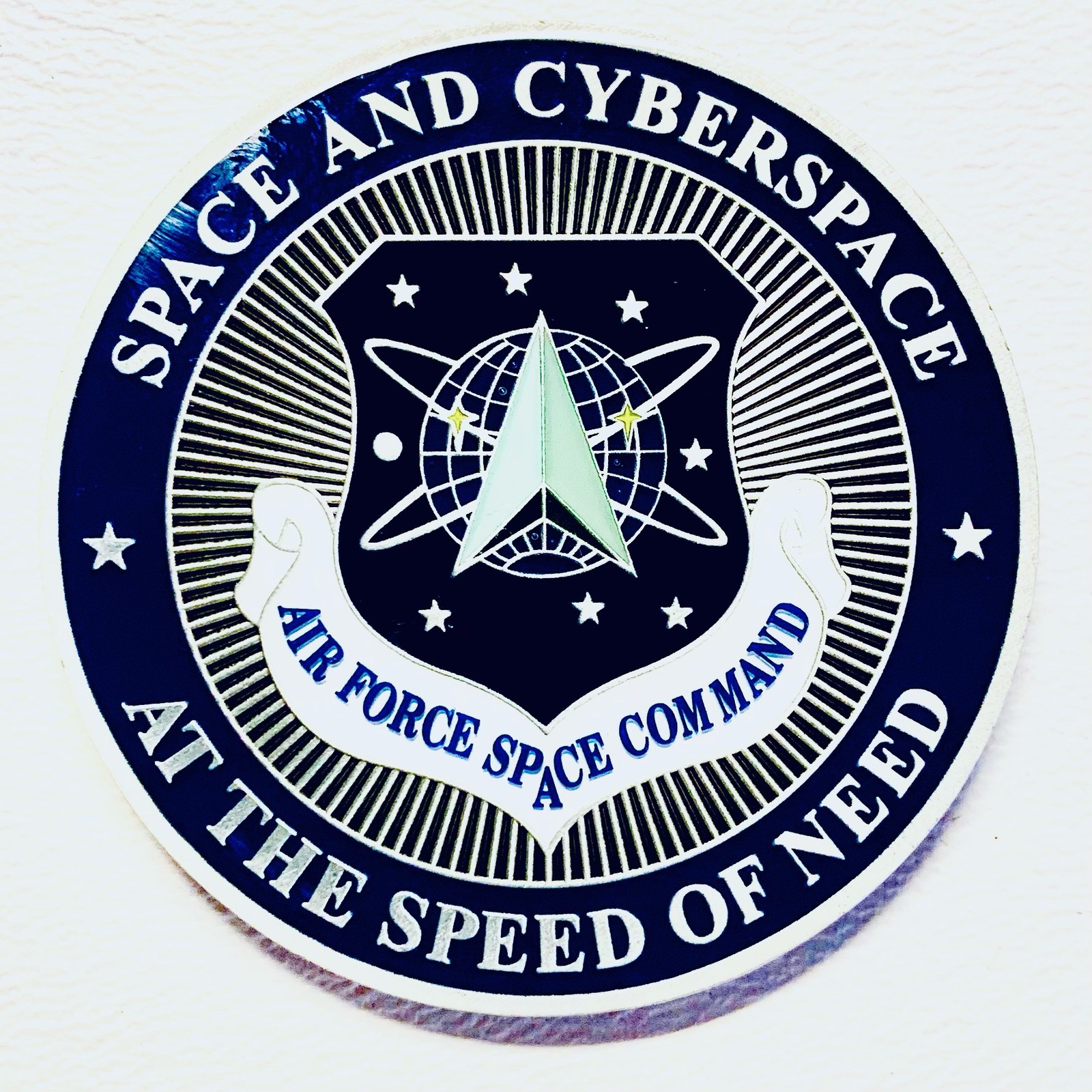 USAF Space Command 2 Inch Silver Challenge Coin - Limited Edition