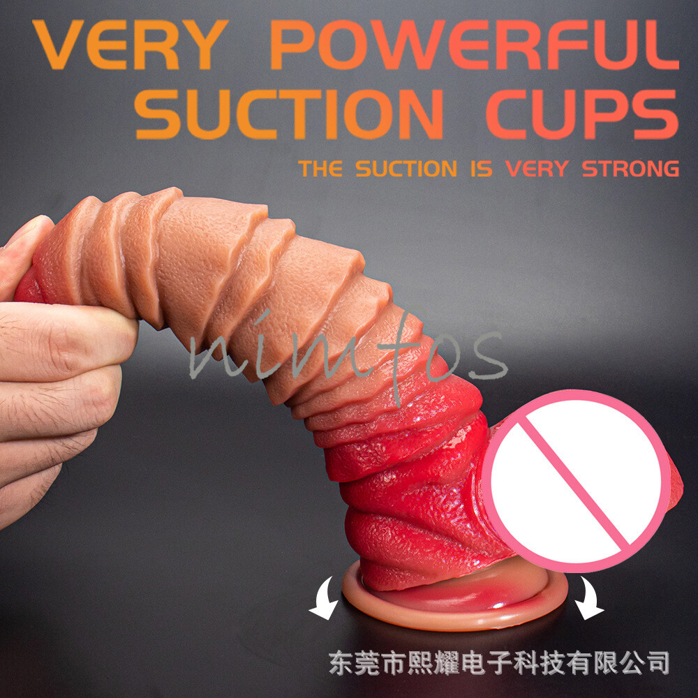 Super Soft Feeling Realistic Thick Dildo Penis Silicone Masturbators Suction Cup