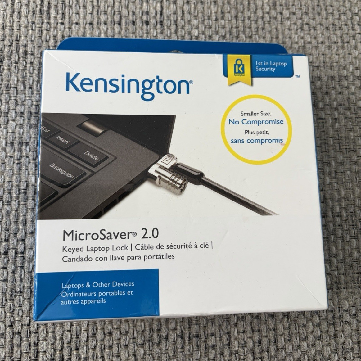 Kensington MicroSaver 2.0 Keyed Laptop Lock Key Lock Security Cable Lock