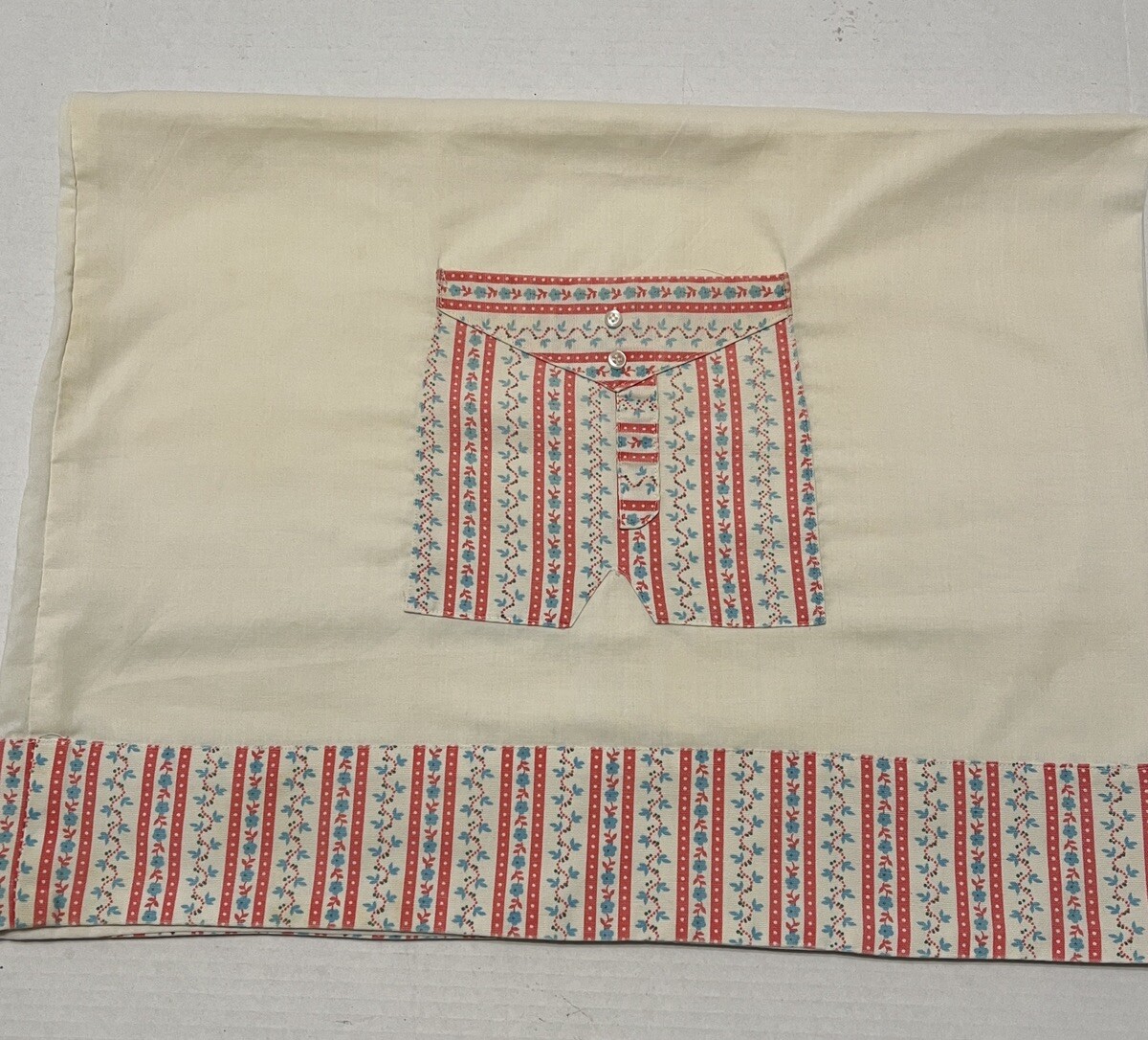 One Standard Size Pillowcase Off White Multicolored Pants Pre-owned