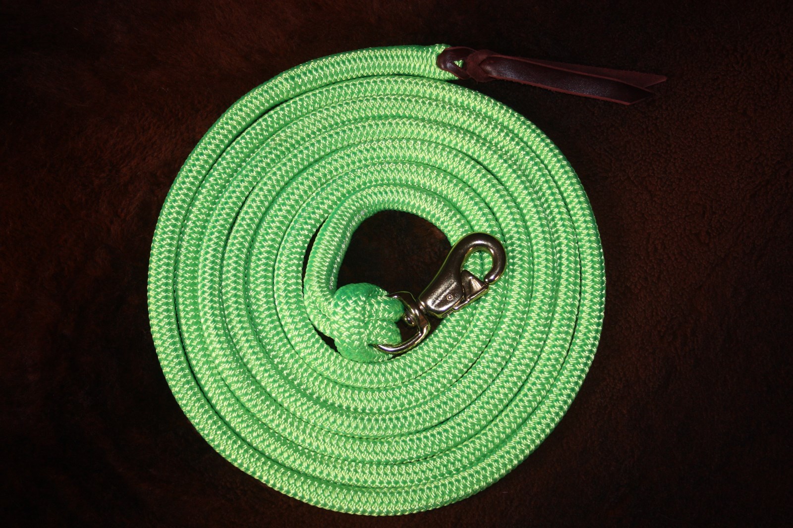 THOMEY NATURAL HORSE TRAINING 14-foot LEAD ROPE~ NEON LIME GREEN