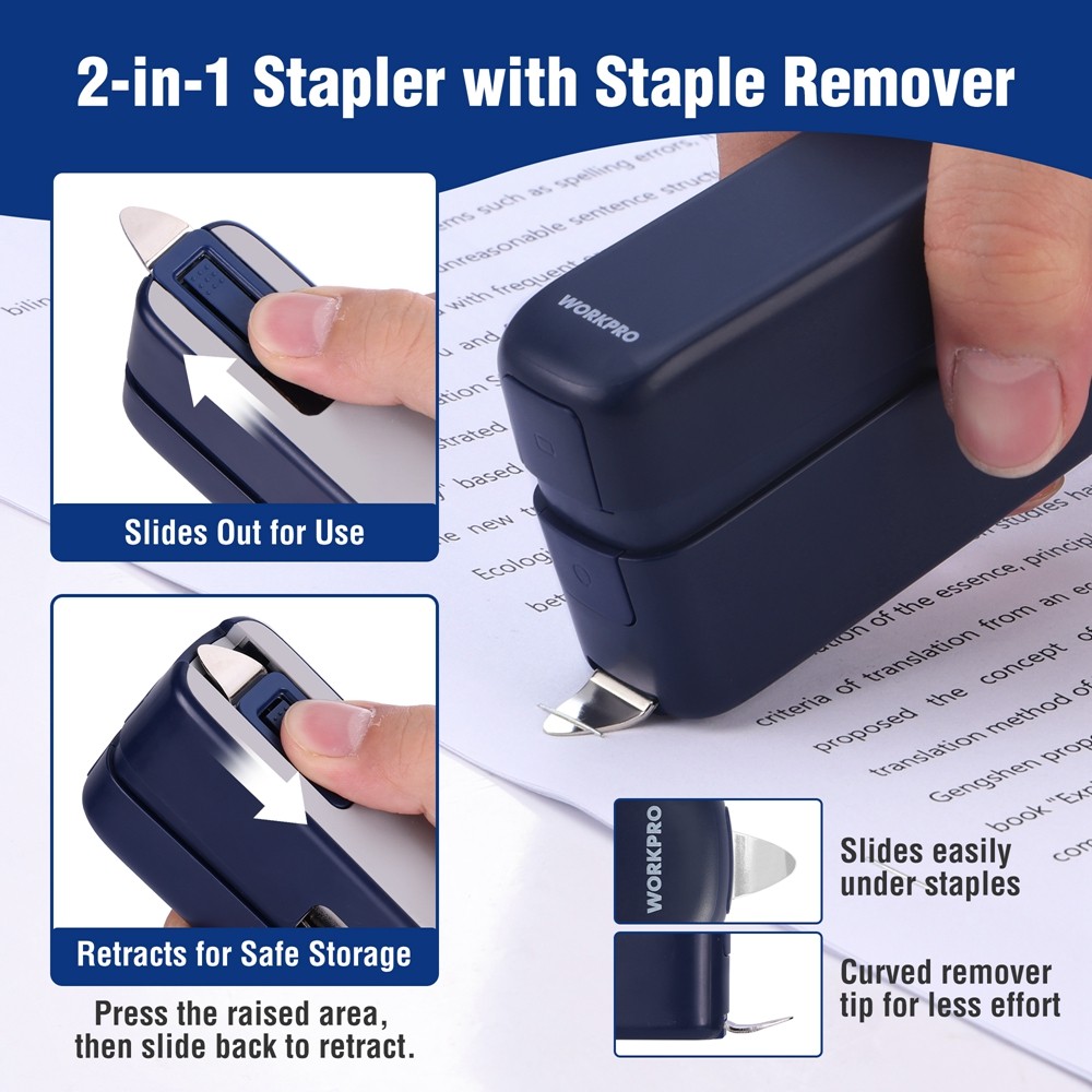 WORKPRO 2-in-1 Stapler with 2000 Staples & Staple Remover 40 Sheet Capacity
