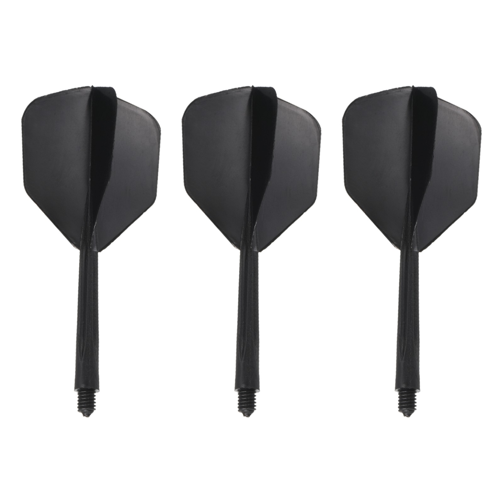 Integrated Dart Shaft Flights, 3 Pack Durable Dart Flight Set, Black