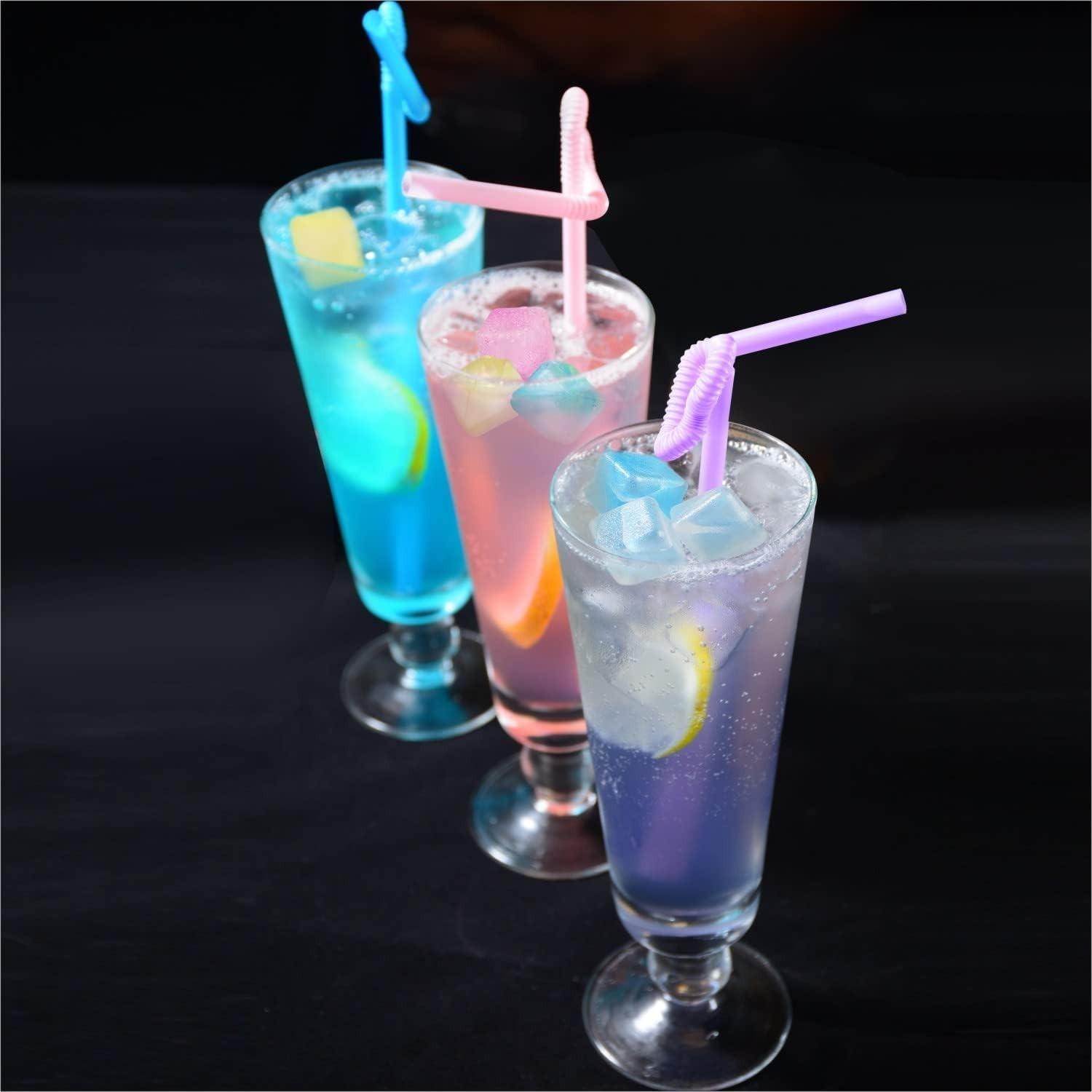 Reusable Ice Cube for Drinks - Multi-Color Plastic Ice Cubes to Keep Drinks C...