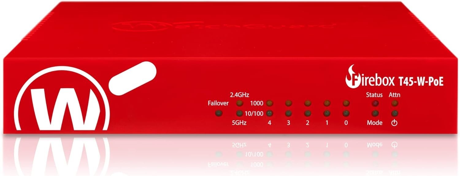 WatchGuard Firebox T45-W-PoE 1YR Basic Security Firewall (WGT48031-US) - New