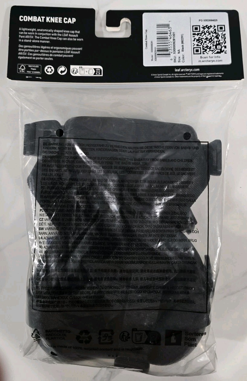Arc'teryx LEAF Combat Knee Caps Military Tactical, BLACK