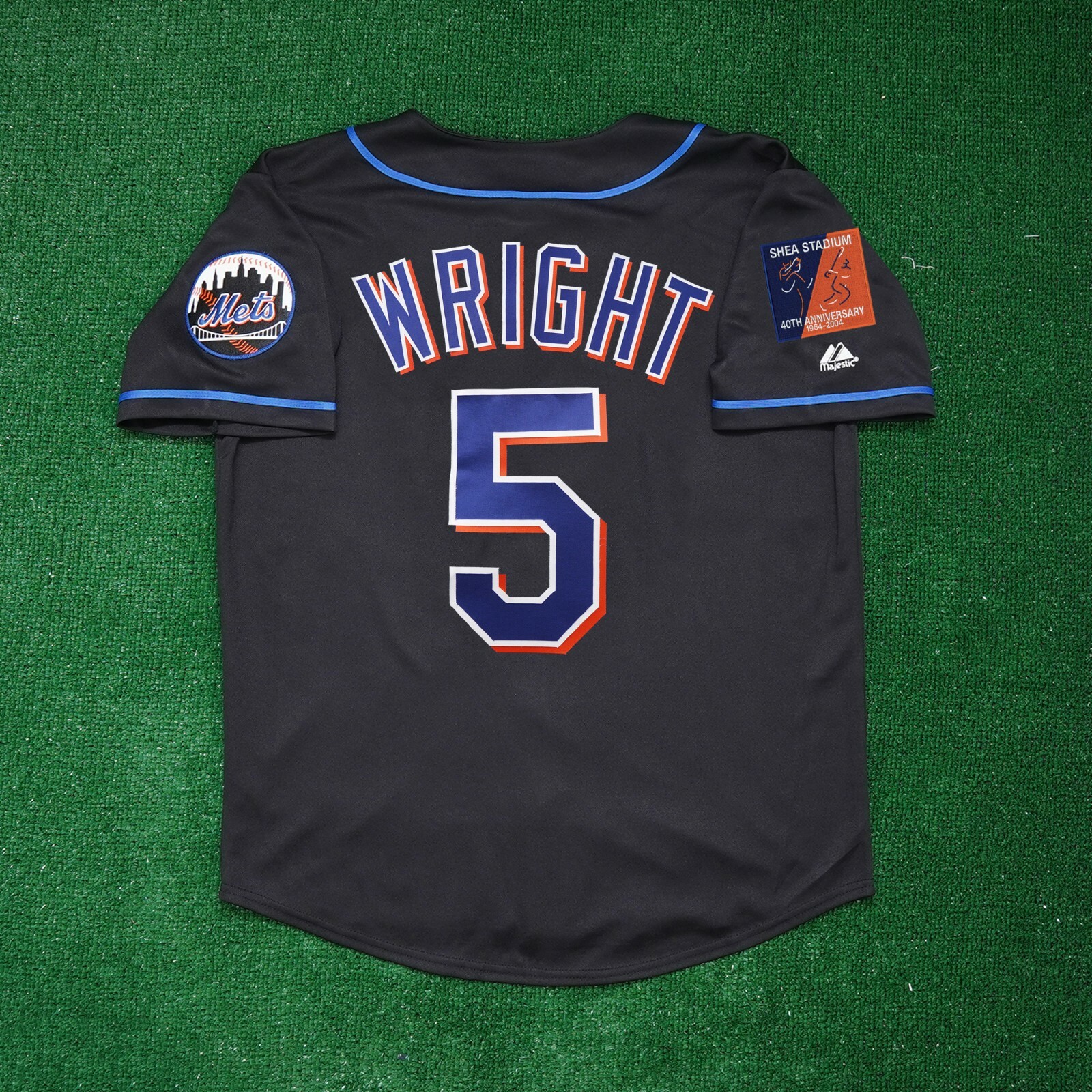 David Wright New York Mets 2004 Shea 40th Alt Black Jersey Men's (S-3XL)