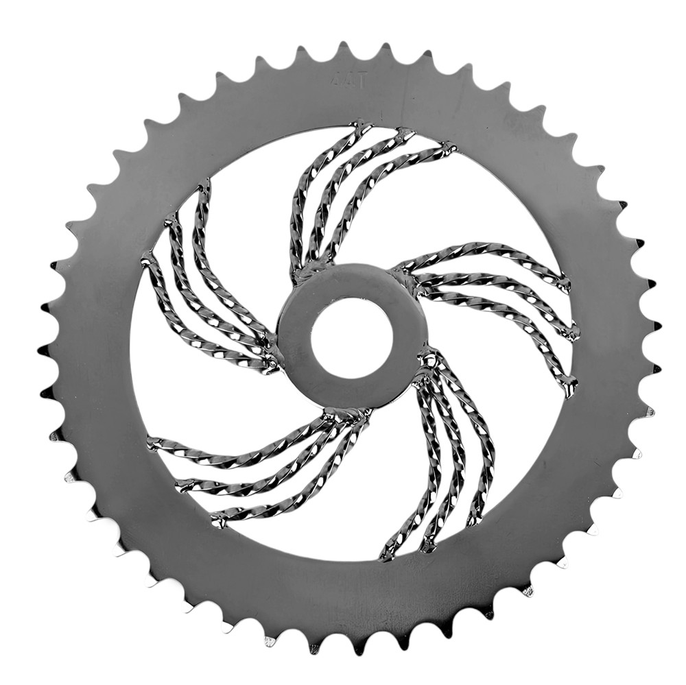 OG ORIGINAL LOWRIDER 44T TRIPLE TWISTED STEEL CHAINRING 1/2 X 1/8 CHROME