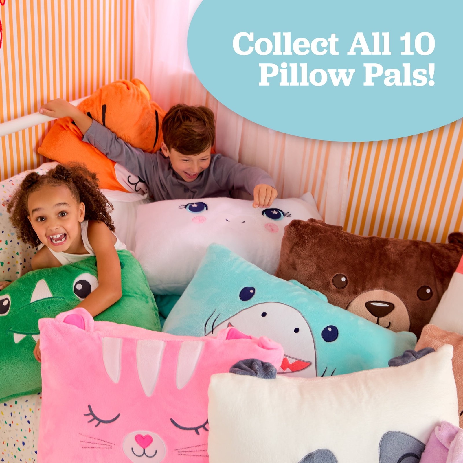 Saint Eve Kids Pillow Pals Velvet Fleece Pillow Case, Soft Animal Pillow Cover
