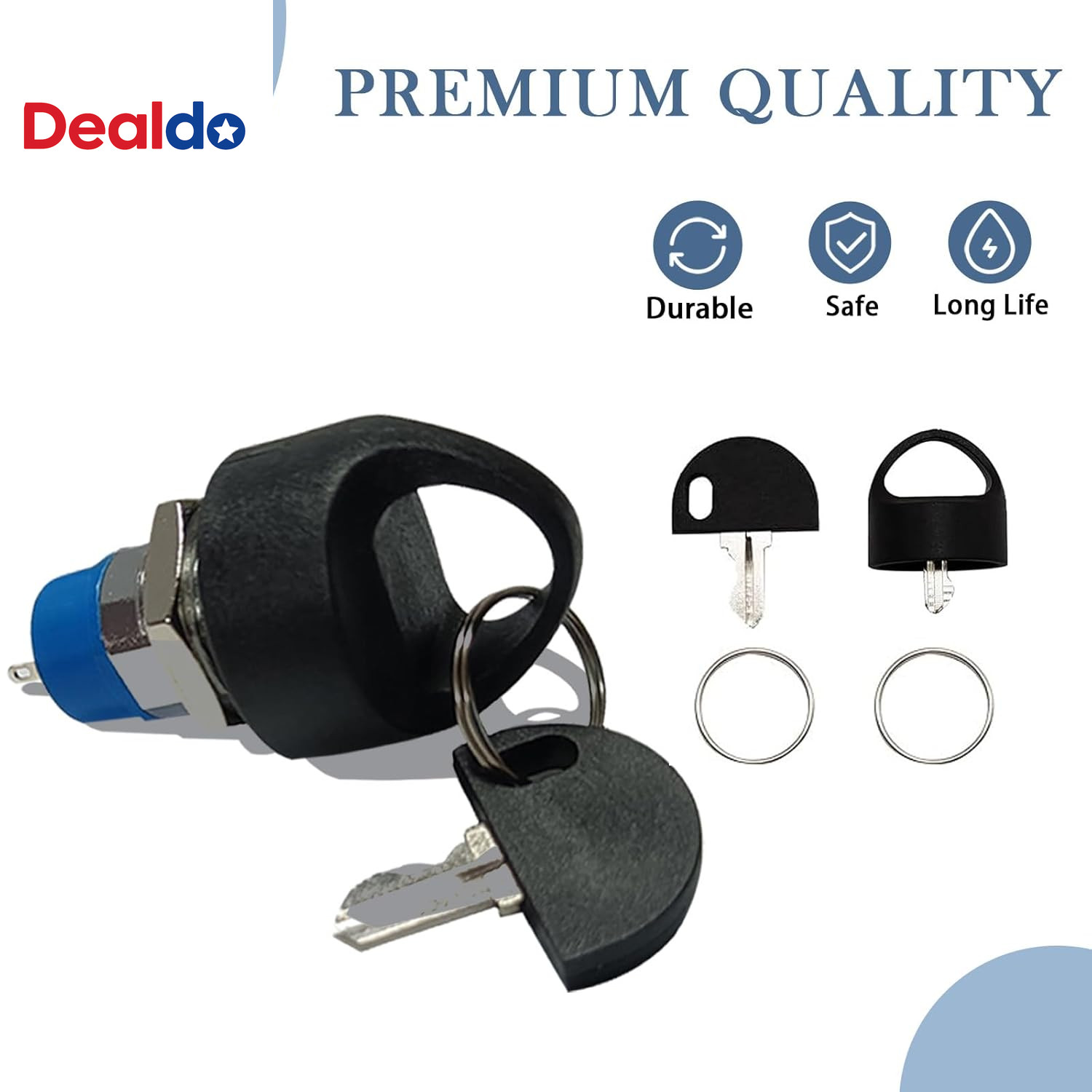 Mobility Scooter Key Switch, Ignition Starter on off Switch Lock, Electric Vehic