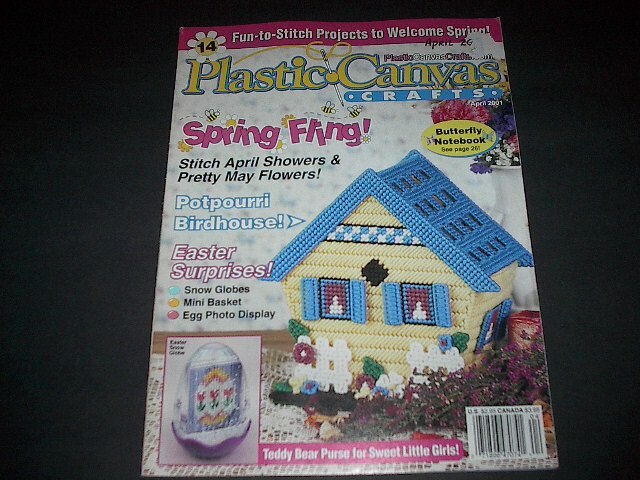 Plastic Canvas Crafts Magazine April 2001 ~ 14 Awesome Plastic Canvas Projects