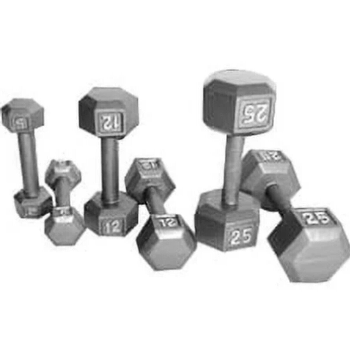 1X Single Cast Iron Hex Dumbbell 5/8/10/12/15/20/25/30/35/40/45/50/55/60lb