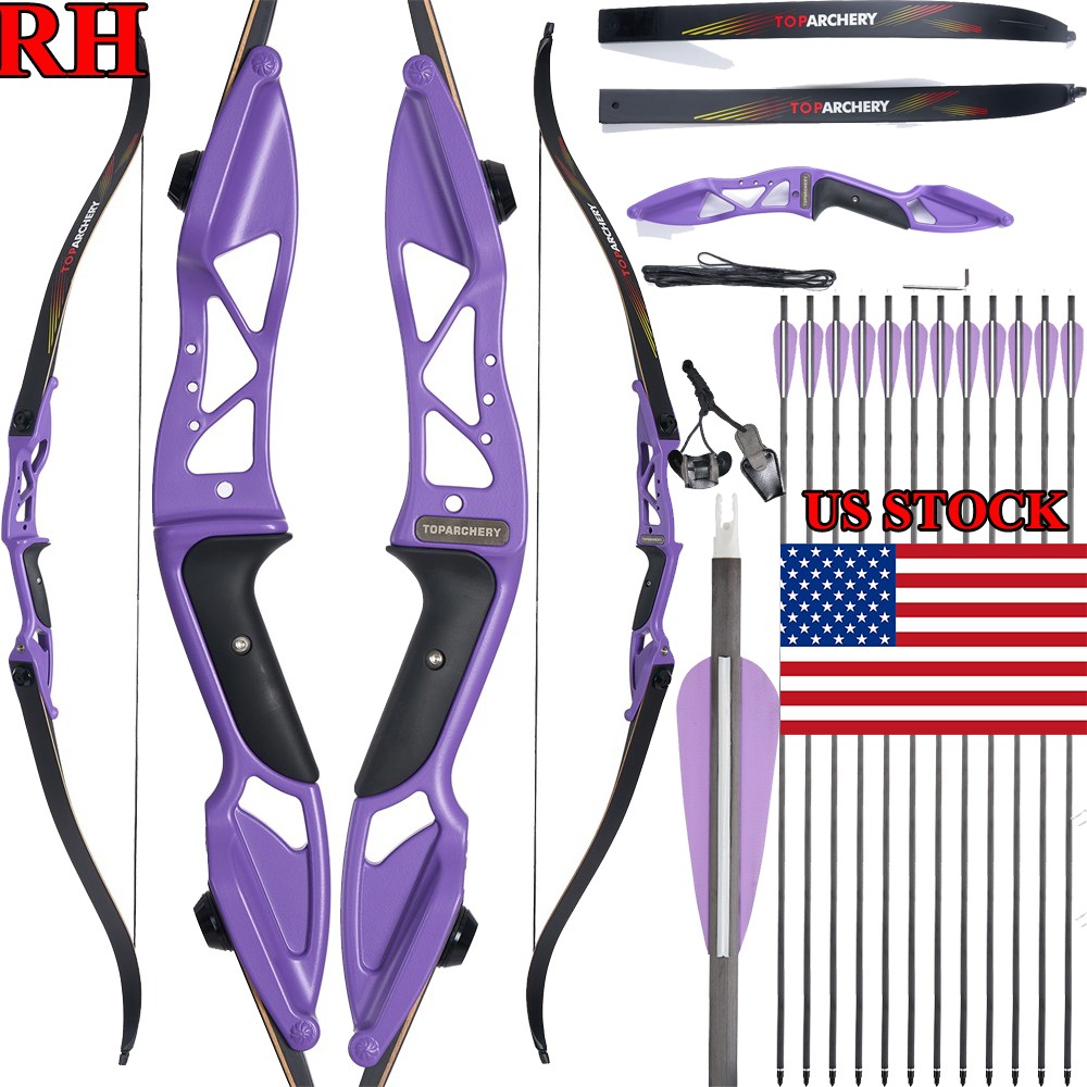 56"Takedown Recurve Bow Metal Riser 18-50lbs for Archery Hunting Shooting Target