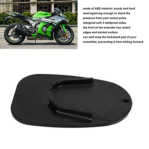 Motorcycle Kickstand Pad,Universal Side Foot Support Plate Kick Stand Black