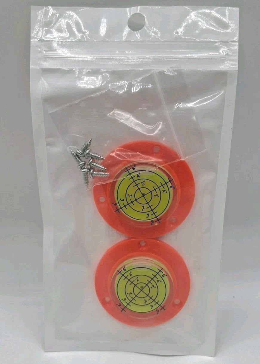 2pcs High Precision Horizontal Bubble Level 49x12mm Round Bull's-Eye Level