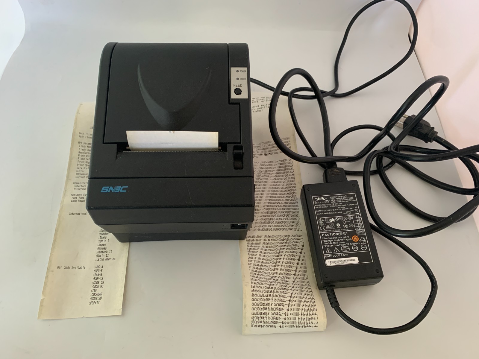 SNBC BTP-2002NP USB Thermal Receipt POS Printer w/ Power Supply Tested Cutter