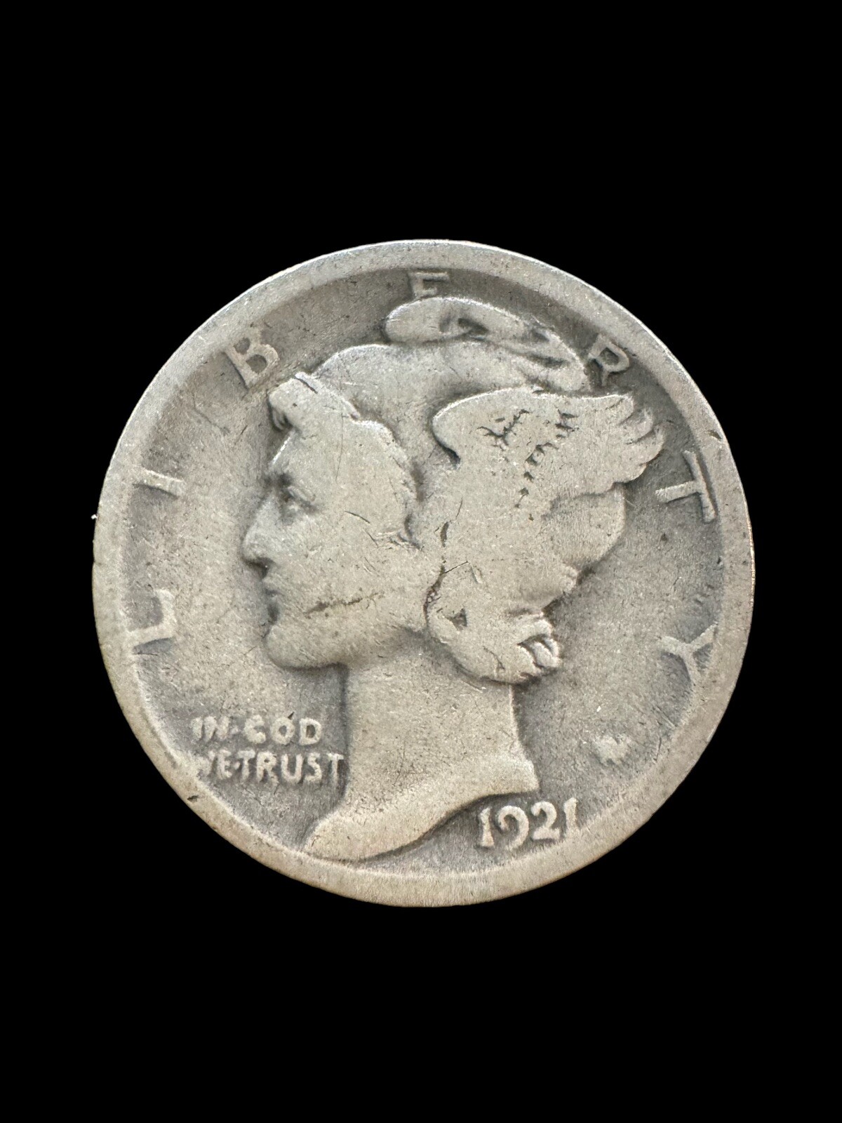 1921-P Mercury Dime 10¢- Key Date, Lot #2, 12/29/23, Free Shipping