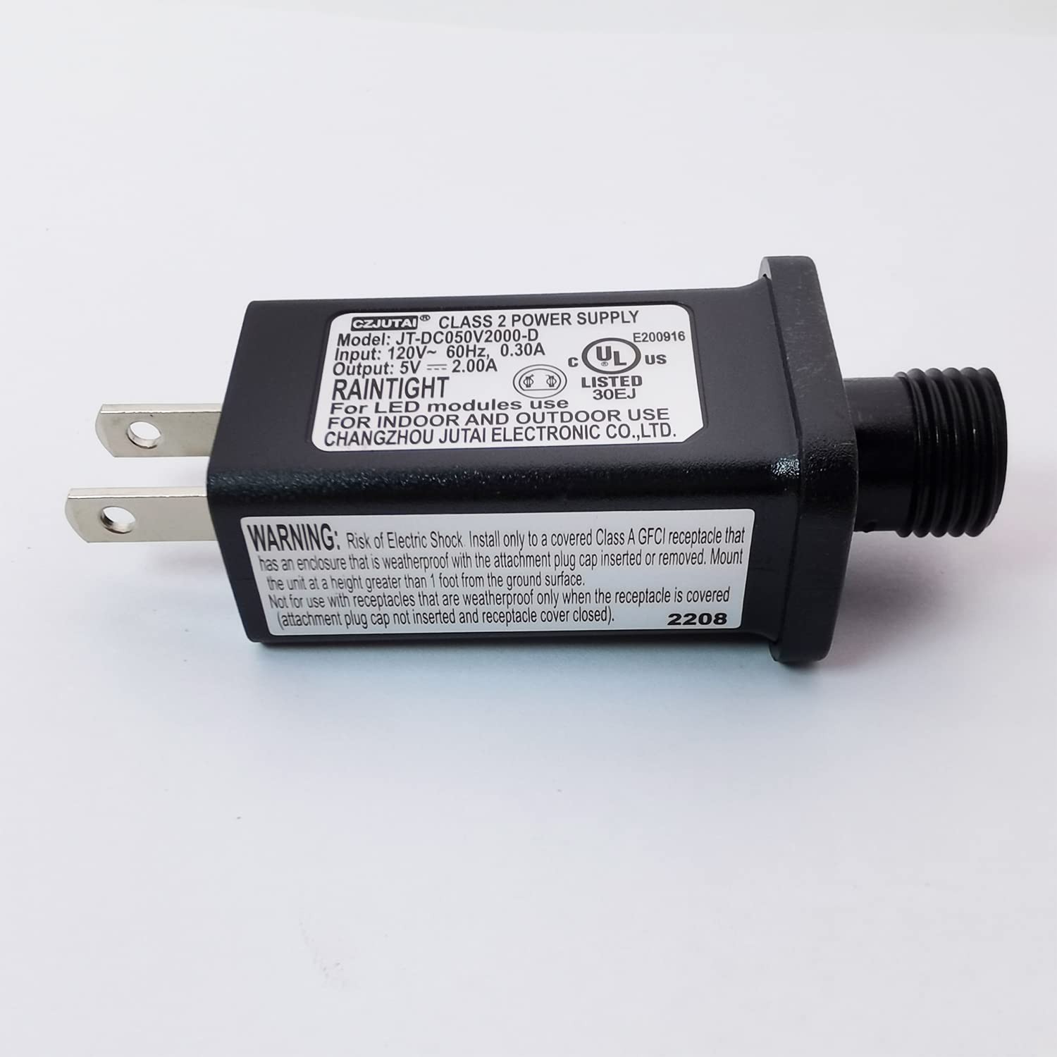 5V 2A LED Transformer LED Power Supply, Model JT-DC050V2000-D IP44 Low Voltag...
