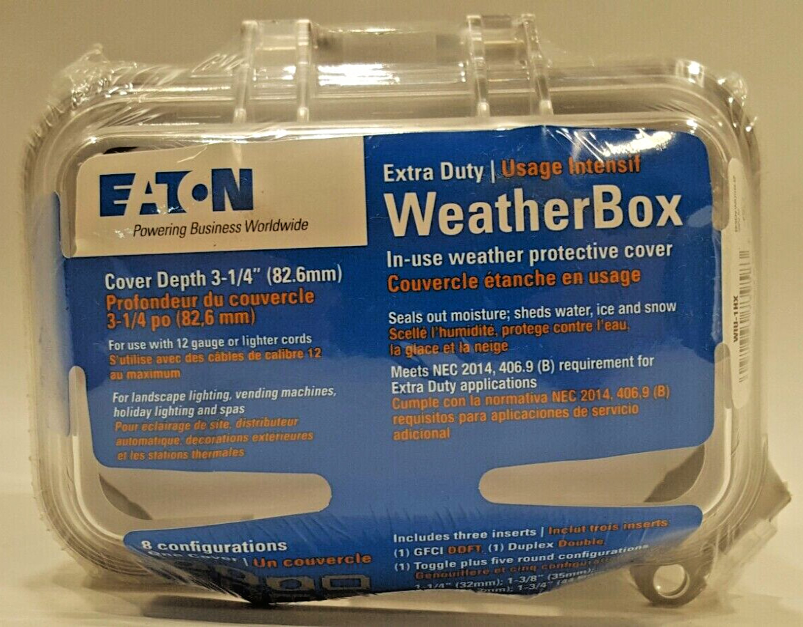 Eaton Outlet Boxes/Covers Weatherproof  3-1/4" Outlet Cover WIU-1HX / WIU1HX