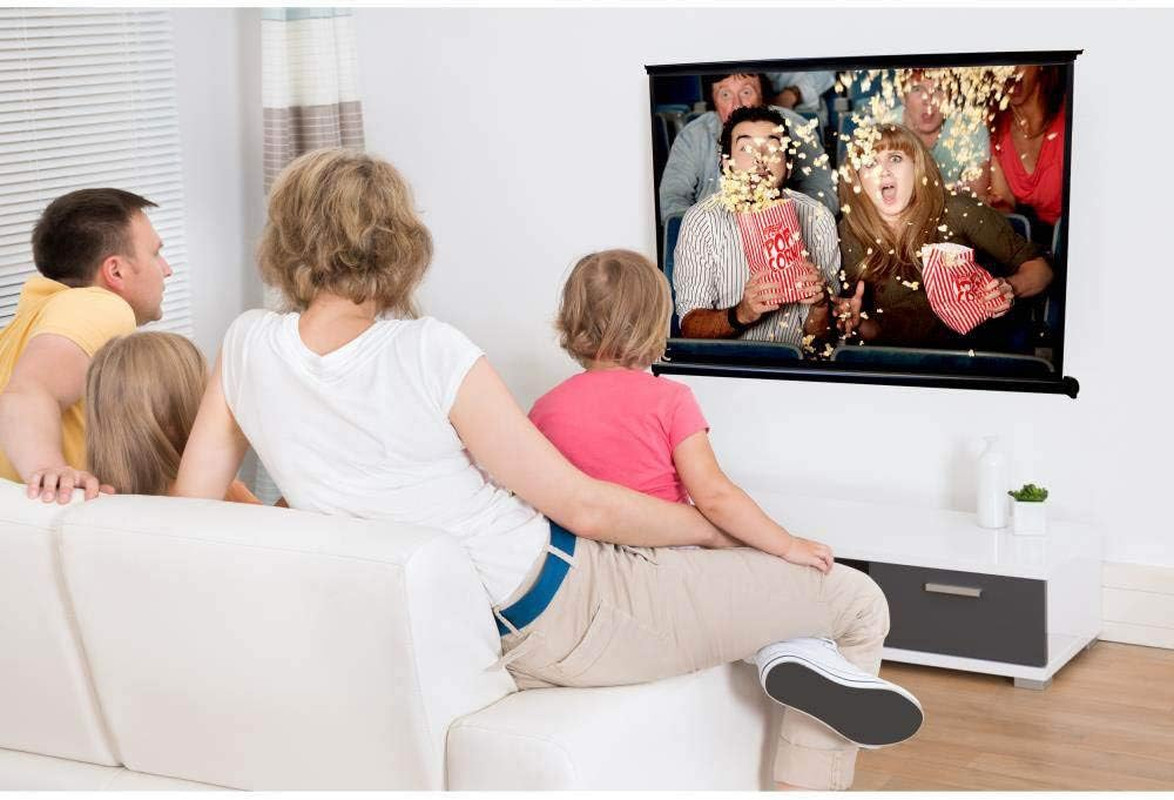 Portable Projector Screen - Mobile Projection Screen Stand, Lightweight Carry &