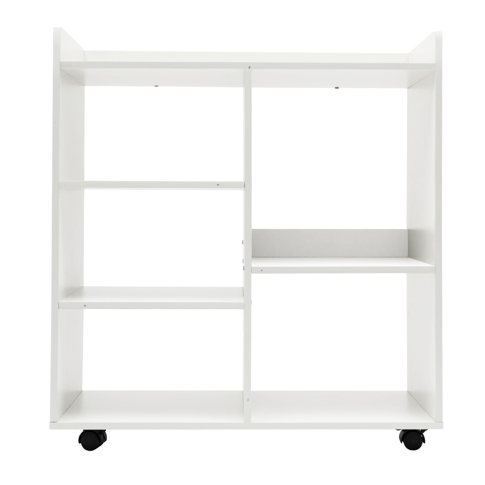 Mobile Printer Stand Rolling Office Scaner Cart Storage Shelf Warm White