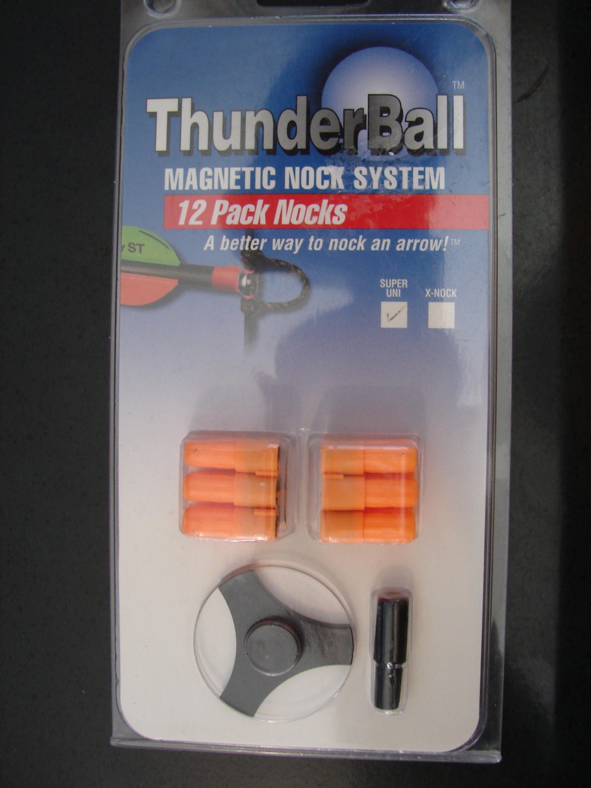 Thunderball Magnetic Nock System Super Uni 12 orange archery arrow nocks