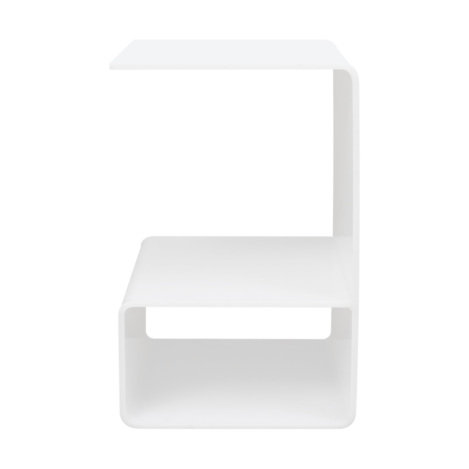 White End Table Acrylic Side Tables Free Standing Bedside Table No Assembly