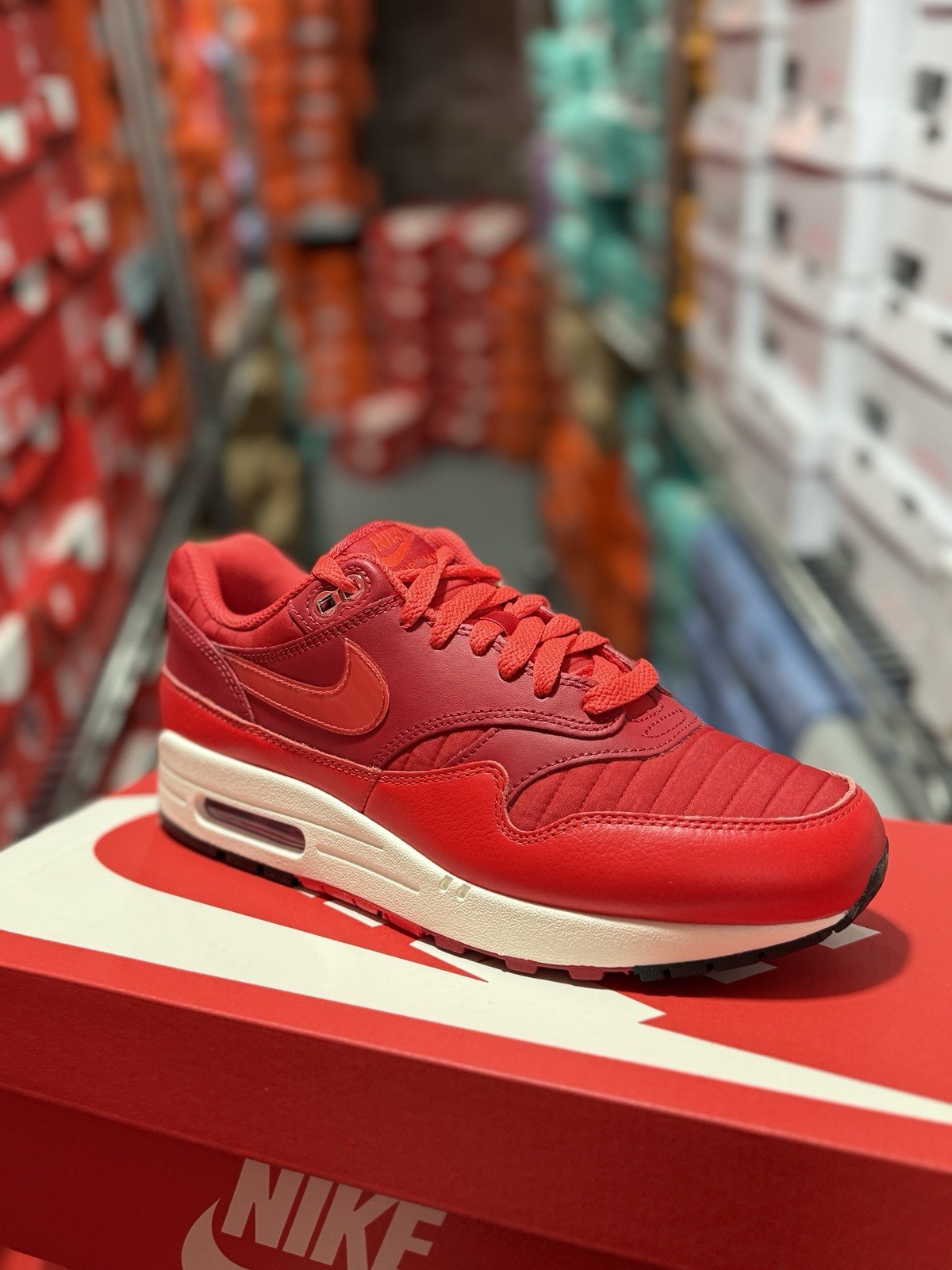 Nike Air Max 1 Men's Multi Sz Gym Red/Sail-University Red HQ3607 687