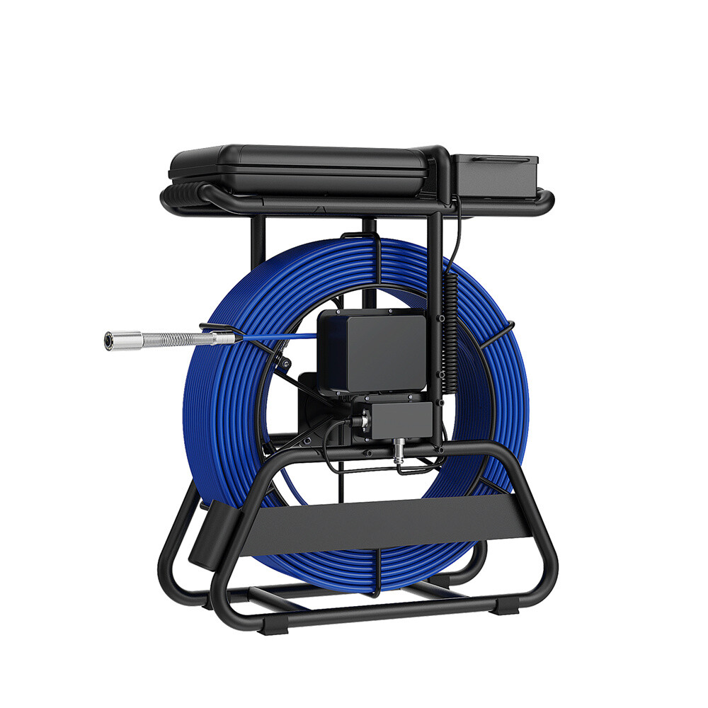 100m Sewer Pipe Inspection Camera 512hz Self-leveling Pipe Camera 10" Display