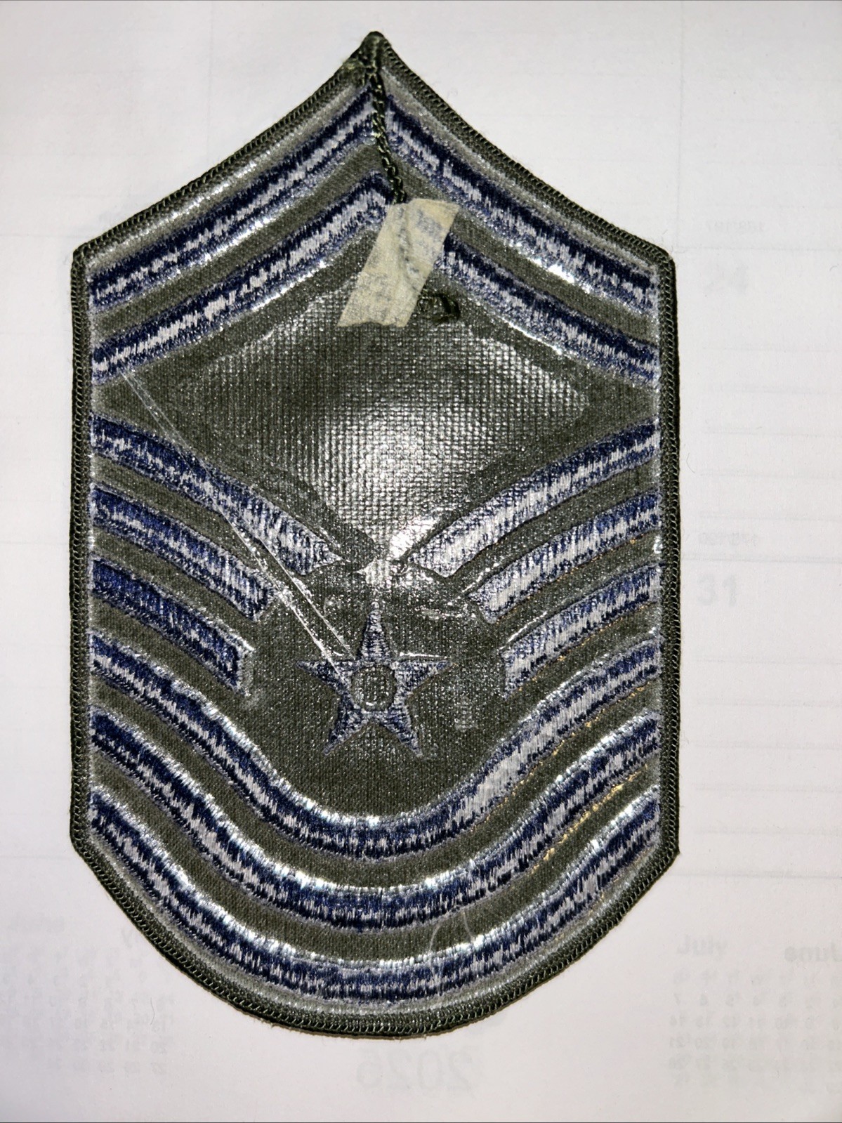 US Air Force Chief Master Sergeant Patch Insignia E-9 E9 Green USAF