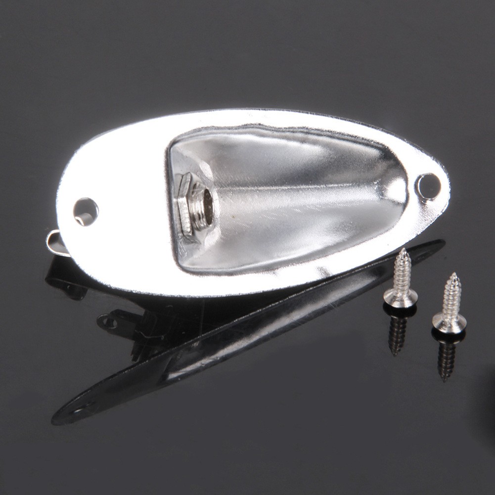 Loaded Boat Guitar Pickup Output Input Jack Plug Socket For FD Strat Silver b