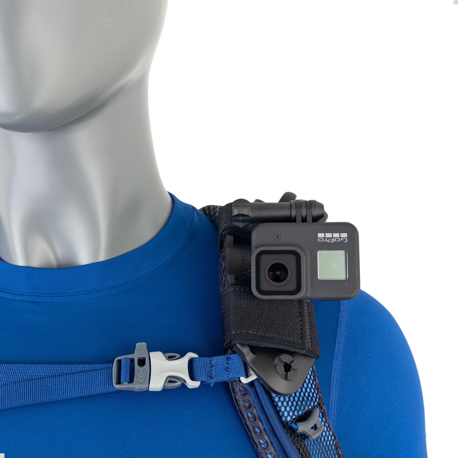 Stuntman Action Camera Pack Mount Backpack Shoulder Strap 360° Ball Joint