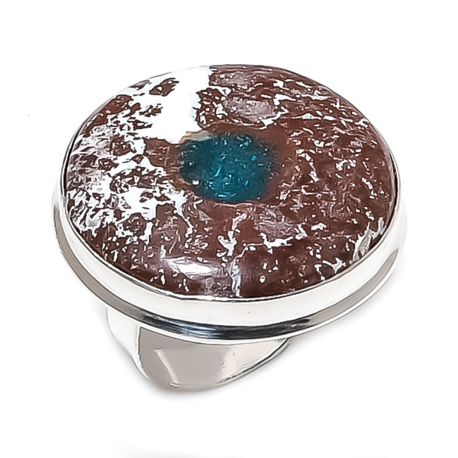 Wild Horse Gemstone Handmade 925 Sterling Silver Jewelry Ring Size 8.5 i267