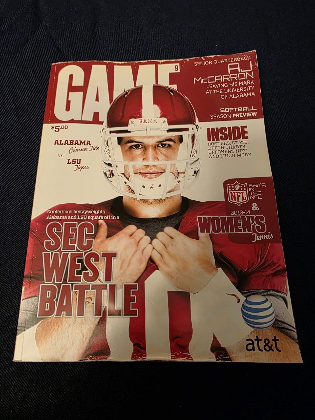November 9, 2013 Alabama vs LSU football program