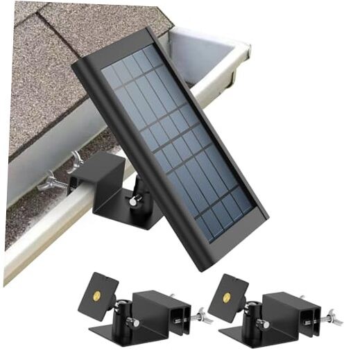 Gutter Mount Compatible with Solar Panel and Small Solar Panel, Adjustable and