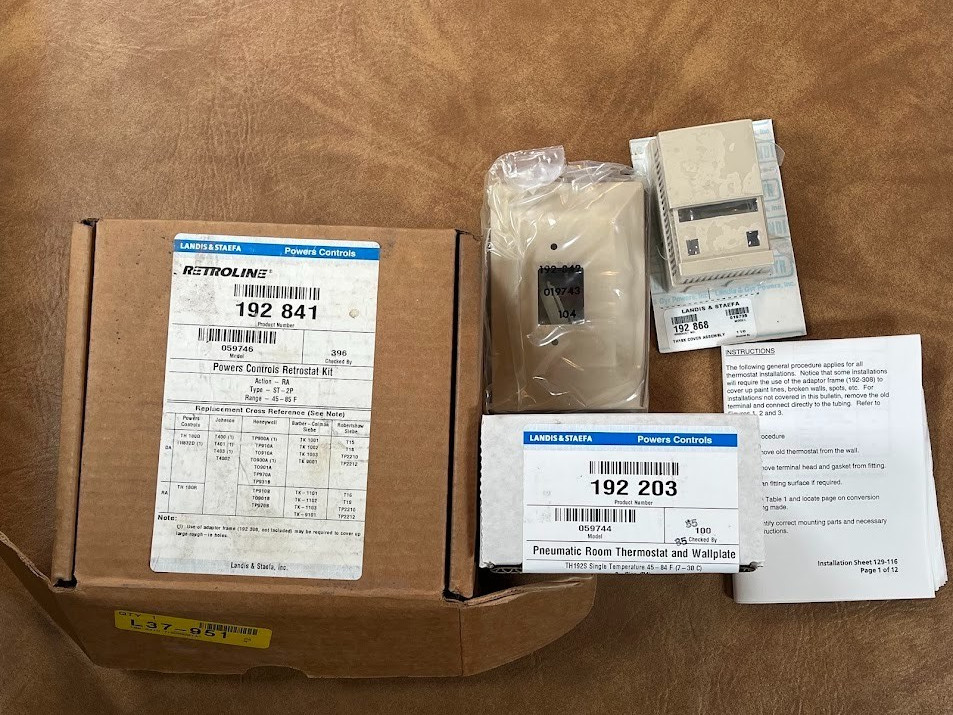 NEW LANDIS & STAEFA 192-841 POWERS CONTROLS RETROSTAT KIT THERMOSTAT