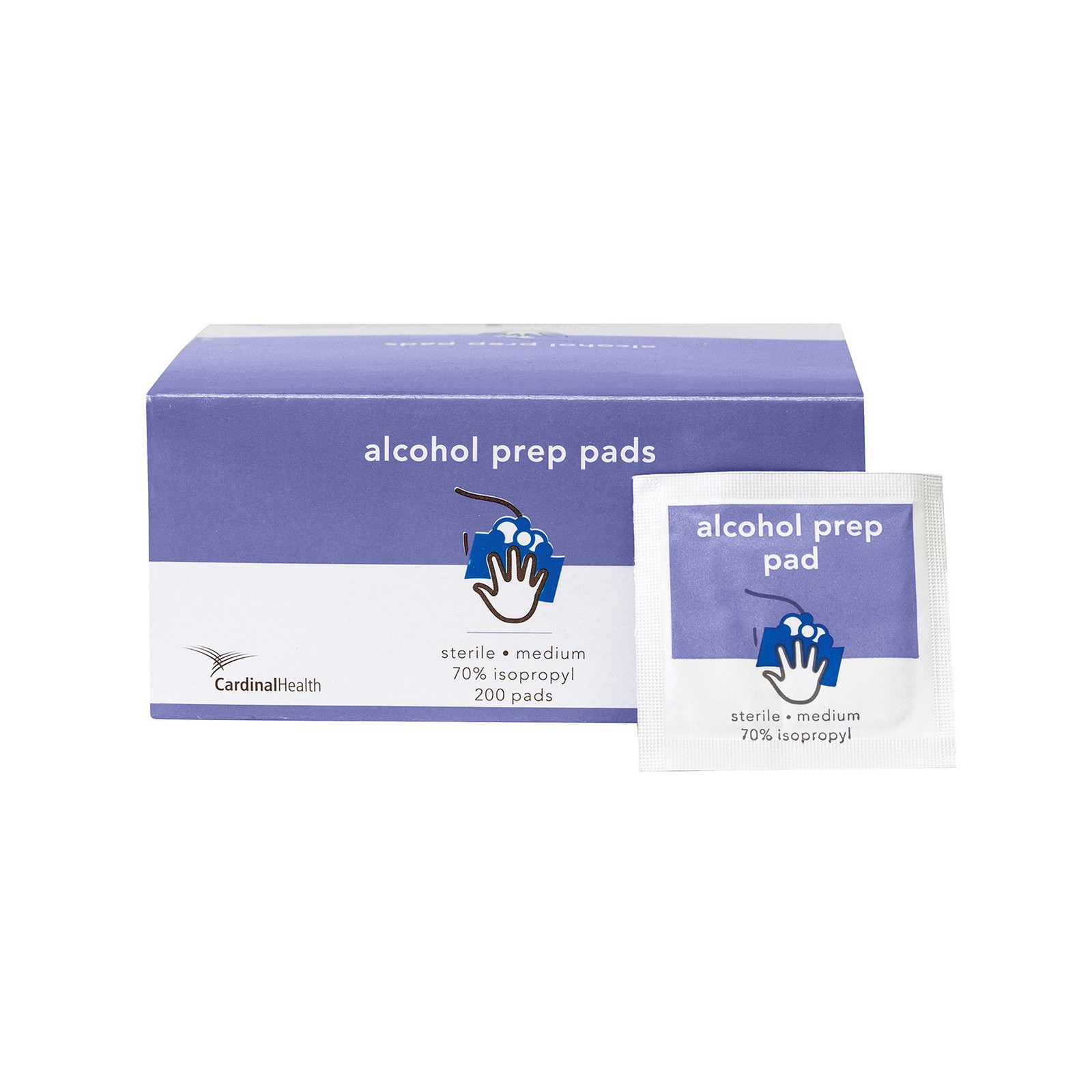 Cardinal Health Sterile Alcohol Prep Pad Medium Nonwoven Material 1 Box(s)
