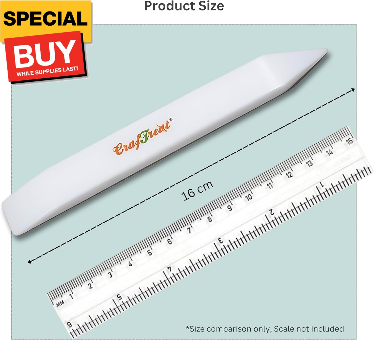 Teflon Bone Folder and Scoring Tool - Large Bone Folder - Paper Scorer for Paper