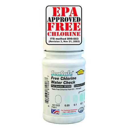 Industrial Test Systems 481026 Test Strips, Free Chlorine, 0 To 6.0Ppm, Pk50