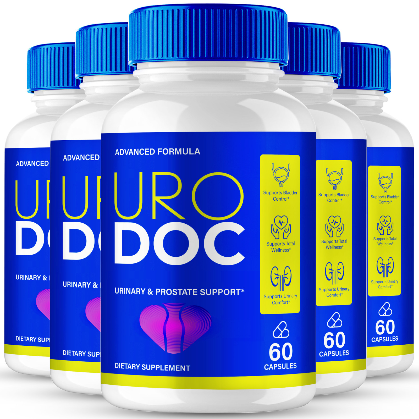 (5 Pack) UroDoc Prostate Capsules, Advanced Prostate Support for Urinary Comfort