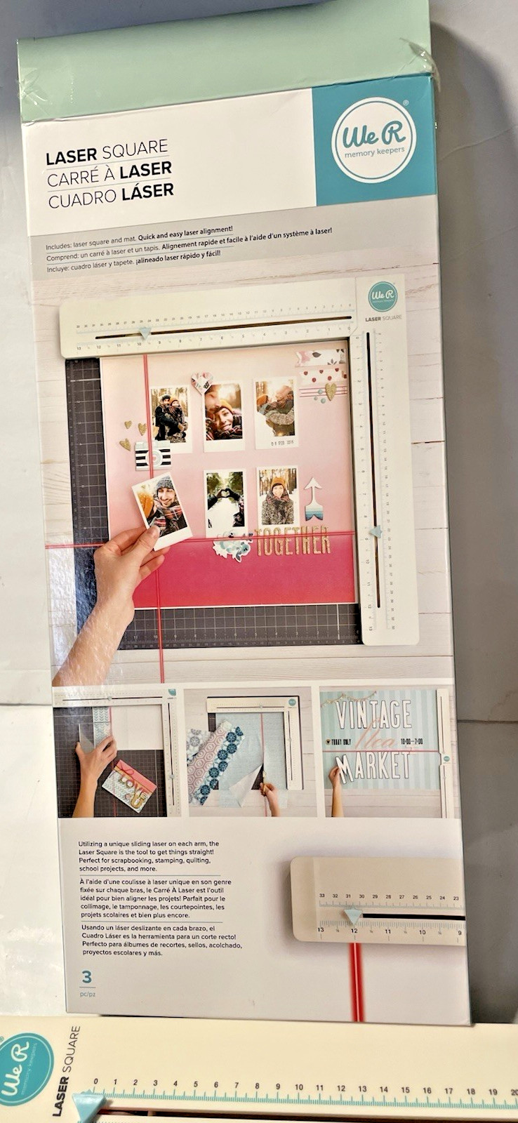 AMERICAN CRAFTS WE R MEMORY KEEPERS LASER SQUARE AND MAT EXCELLENT!