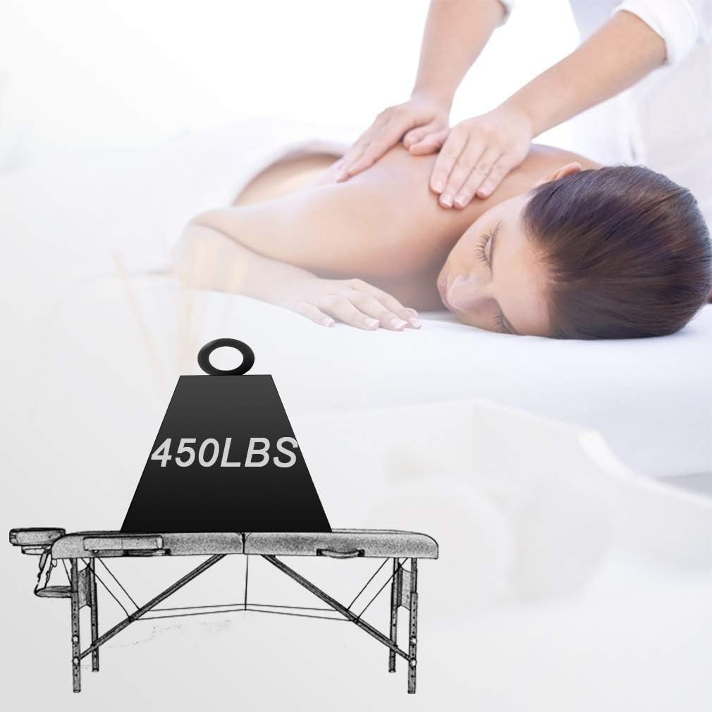 24" Portable Massage Table Folding Spa Bed Height Adjustable with Bag