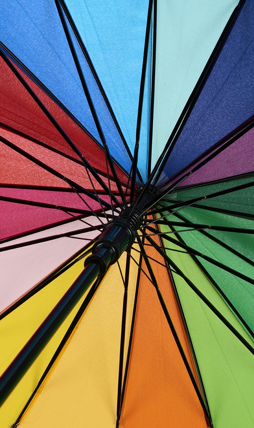 ® Rainbow Umbrella, Rainbow Umbrella Large, Compact, Windproof, Auto Open, 16...