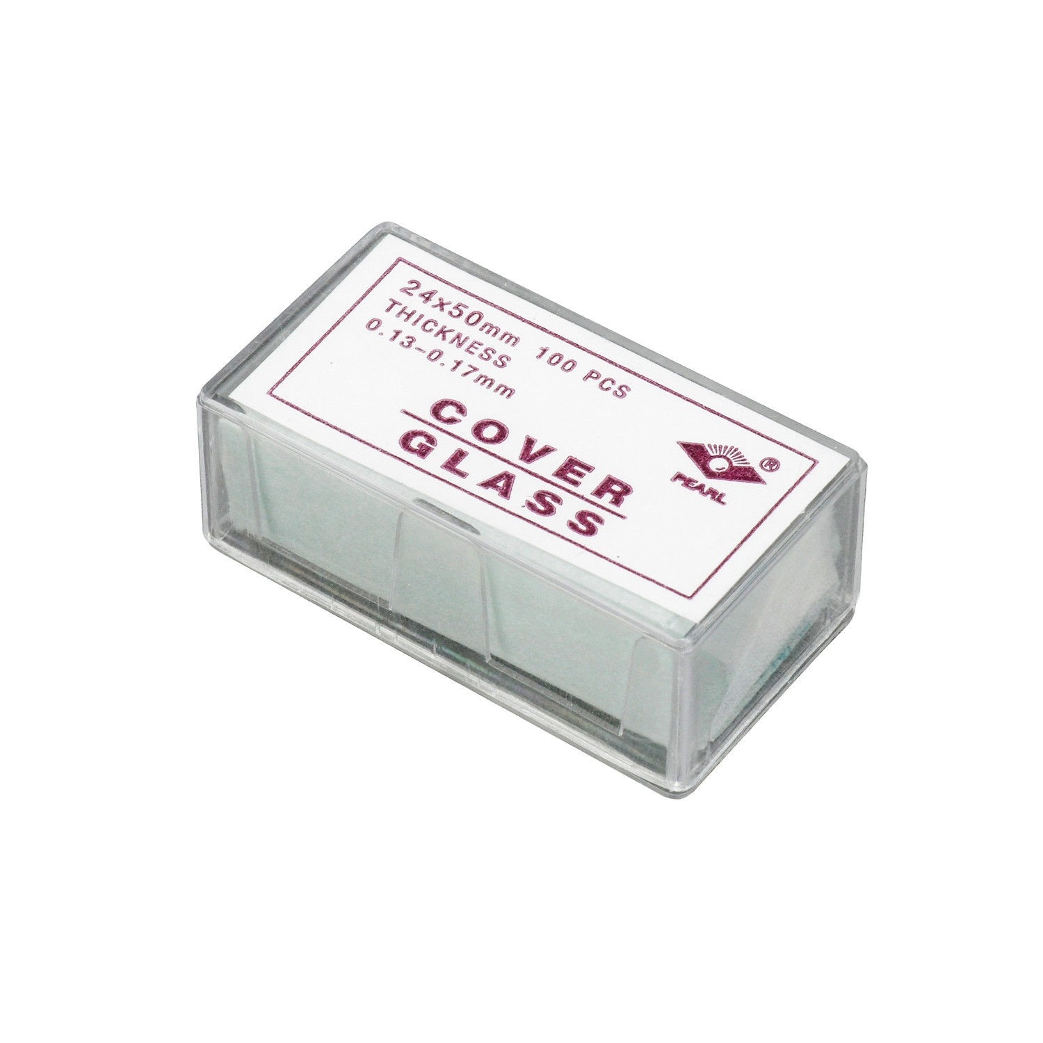 AmScope Microscope Glass Cover Slides Coverslips 100 Piece Pre-Cleaned 24mmX50mm