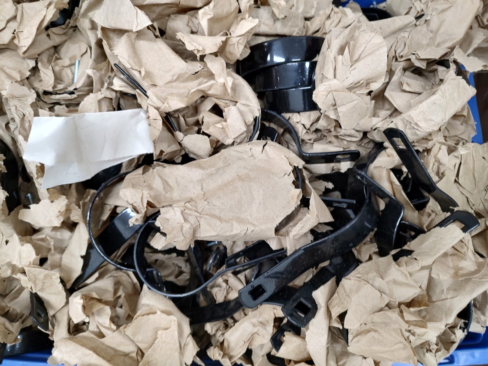 Lot Of 300 Pcs, Various Chain Link 2 1/2" Black Brace Band Rail End, Caps, Etc
